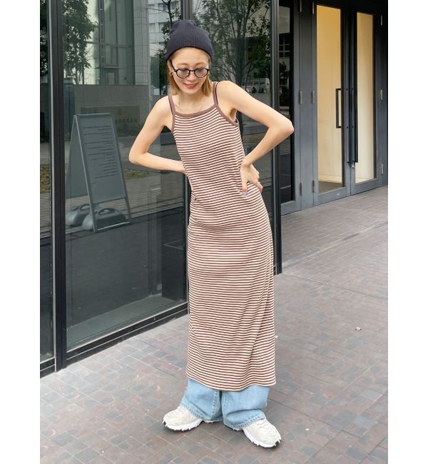 Ungrid「レイヤードテレコキャミワンピース」|ワンピース|