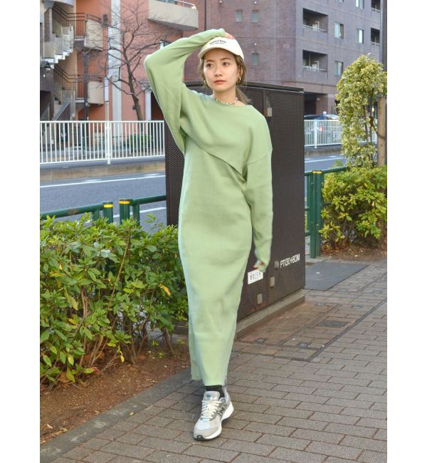 Ungrid「レイヤードテレコキャミワンピース」|ワンピース|