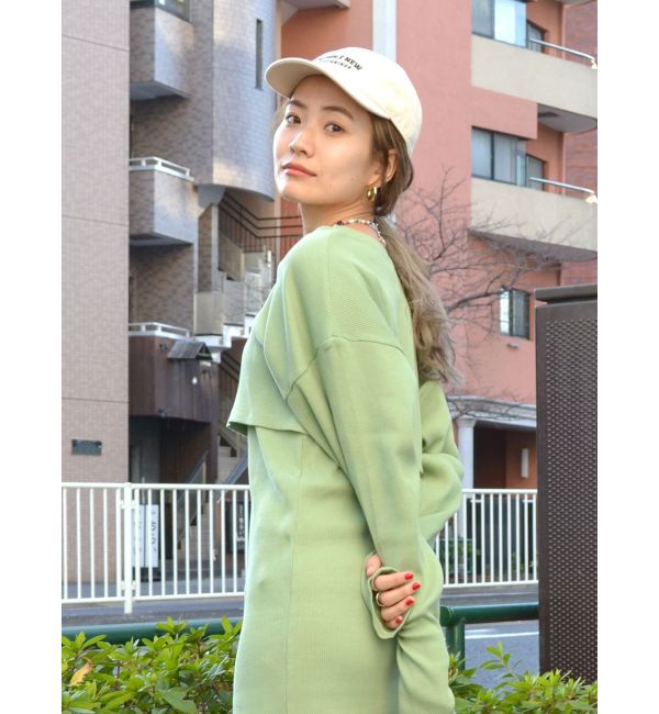 Ungrid「レイヤードテレコキャミワンピース」|ワンピース|