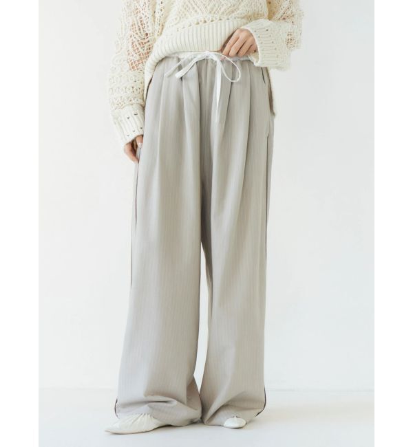 Ungrid「ウエストデザインラインパンツ」|その他|ベージュ