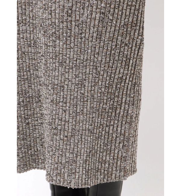 LAGUNAMOON「【WEB限定カラーあり】レーススリーブネップリブニットワンピース」|ワンピース|