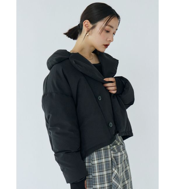 LAGUNAMOON「ダブルショートアライドダウン」|ダウン|ブラック