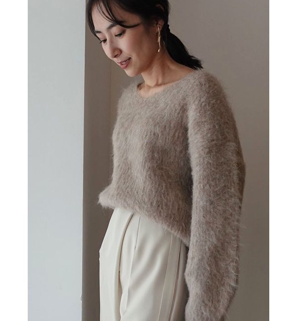 LAGUNAMOON「アルパカシャギーVネックニットプルオーバー」|ニット・セーター|