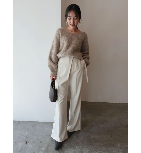 LAGUNAMOON「アルパカシャギーVネックニットプルオーバー」|ニット・セーター|