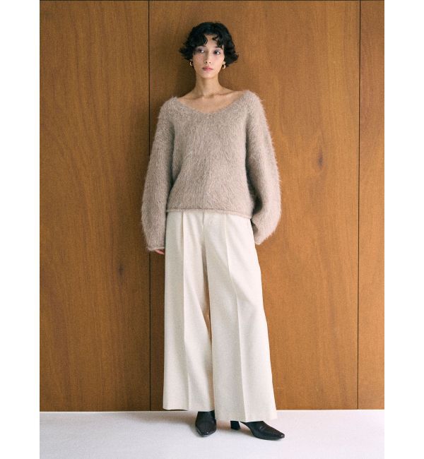 LAGUNAMOON「アルパカシャギーVネックニットプルオーバー」|ニット・セーター|