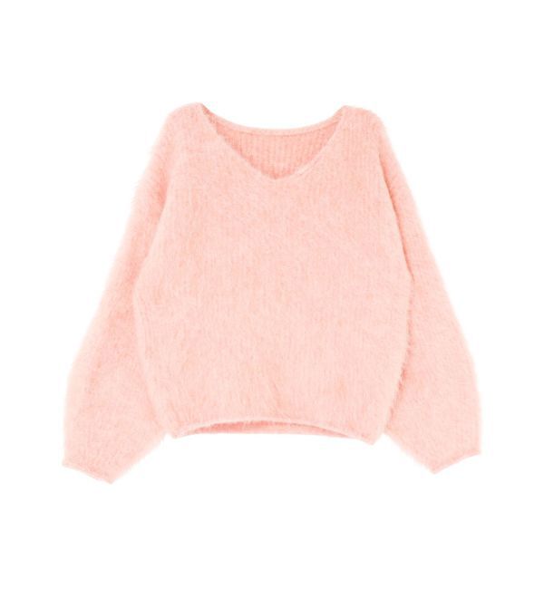 LAGUNAMOON「アルパカシャギーVネックニットプルオーバー」|ニット・セーター|