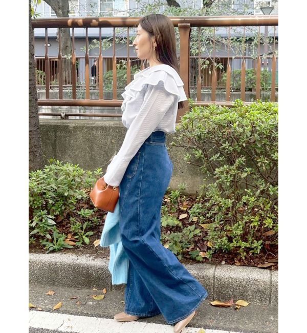 LAGUNAMOON「ラッフルパイピングブラウス」|シャツ・ブラウス|