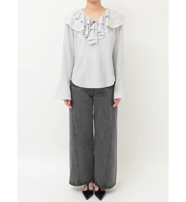 LAGUNAMOON「ラッフルパイピングブラウス」|シャツ・ブラウス|