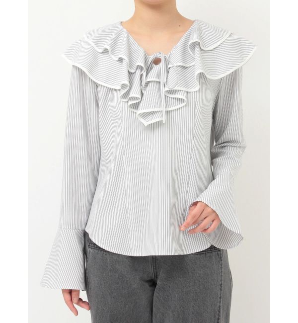 LAGUNAMOON「ラッフルパイピングブラウス」|シャツ・ブラウス|