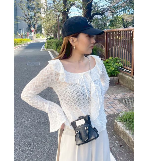 LAGUNAMOON「レースフリルデザインシャツ」|シャツ・ブラウス|