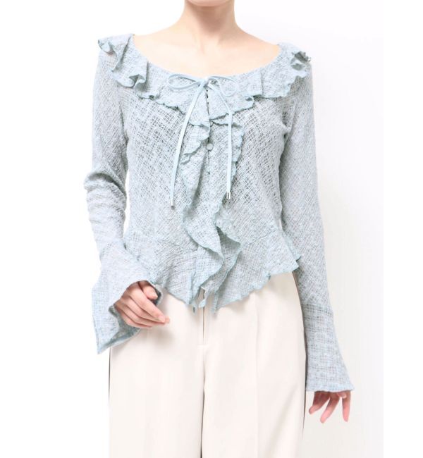 LAGUNAMOON「レースフリルデザインシャツ」|シャツ・ブラウス|