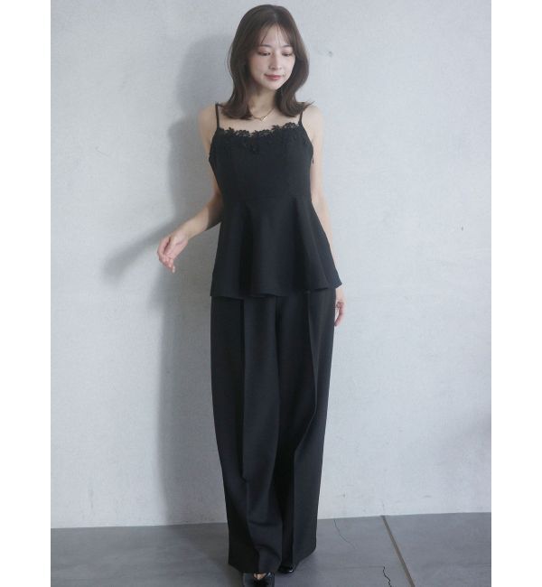 LAGUNAMOON「レースネックペプラムキャミソール」|キャミソール|