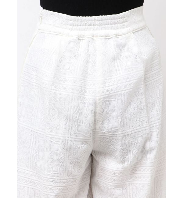 LAGUNAMOON「タイルパターンレースワイドパンツ」|その他|