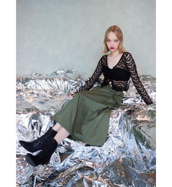 EVRIS「クロップドレーストップス」|Tシャツ・カットソー|