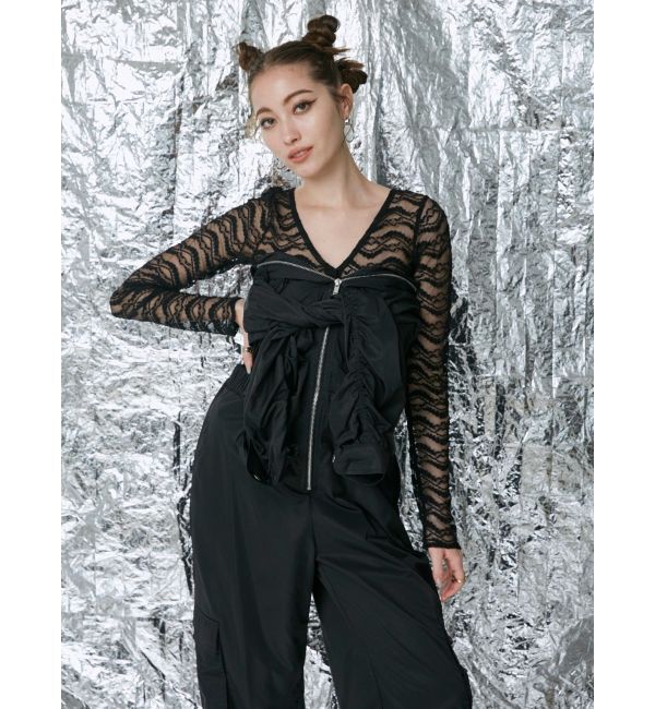 EVRIS「クロップドレーストップス」|Tシャツ・カットソー|