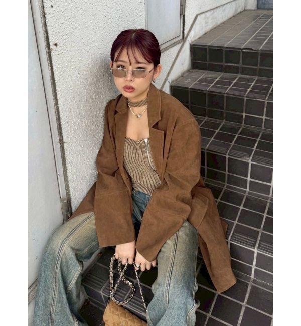 EVRIS「Eモチーフピグメントチョーカーベアニットトップス」|ニット・セーター|