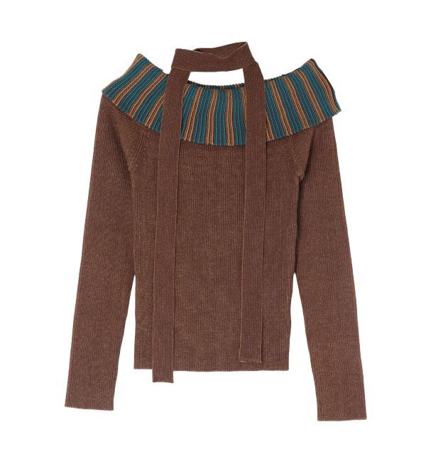 EVRIS「チョーカーSETオフショルニットトップス」|ニット・セーター|