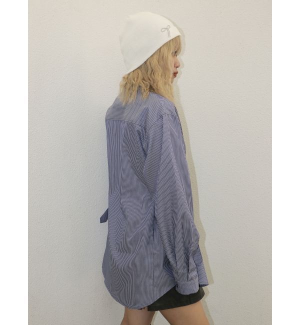 jouetie「ロングスリーブネクタイチュニックシャツ」|シャツ・ブラウス|