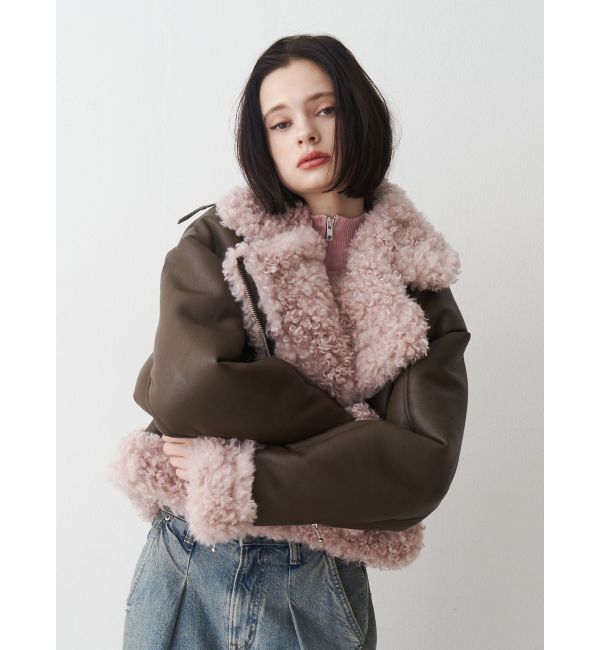 jouetie「フェイクムートンショートジャケット」|その他|