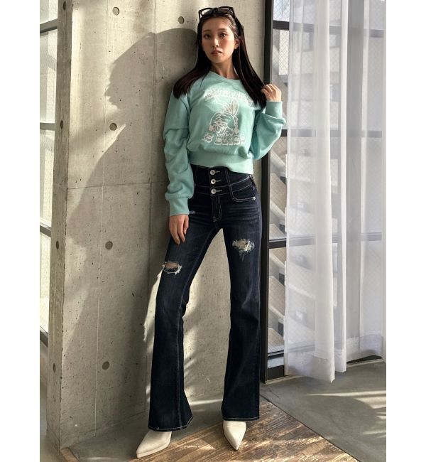 GYDA「ignorance BUNNYショートスウェットトップス」|スウェット・ジャージ|