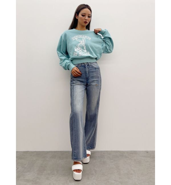 GYDA「ignorance BUNNYショートスウェットトップス」|スウェット・ジャージ|