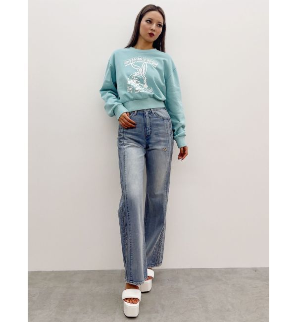 GYDA「ignorance BUNNYショートスウェットトップス」|スウェット・ジャージ|