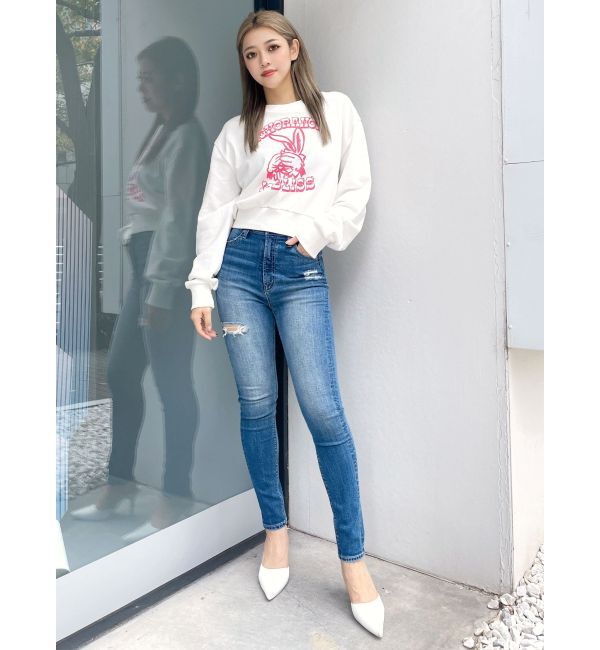 GYDA「ignorance BUNNYショートスウェットトップス」|スウェット・ジャージ|