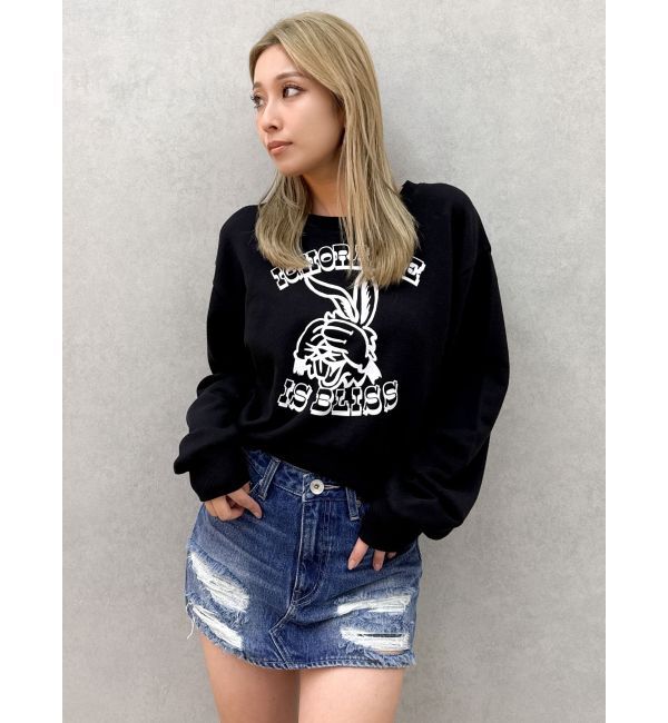 GYDA「ignorance BUNNYショートスウェットトップス」|スウェット・ジャージ|