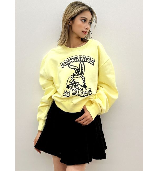 GYDA「ignorance BUNNYショートスウェットトップス」|スウェット・ジャージ|