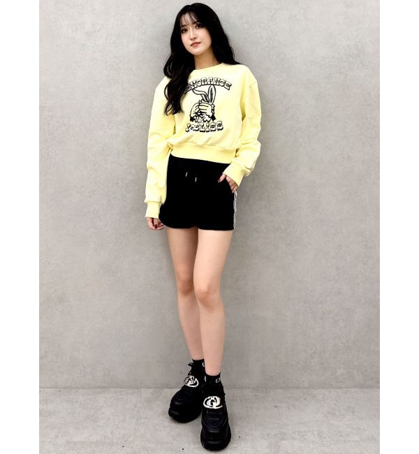 GYDA「ignorance BUNNYショートスウェットトップス」|スウェット・ジャージ|