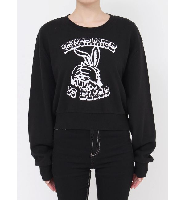 GYDA「ignorance BUNNYショートスウェットトップス」|スウェット・ジャージ|