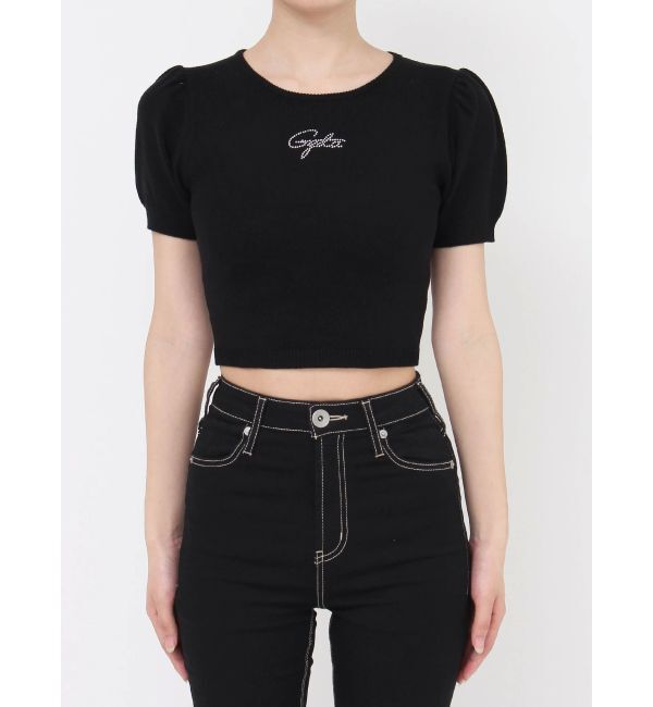 GYDA「Gydaパフスリーブニットトップス」|ニット・セーター|