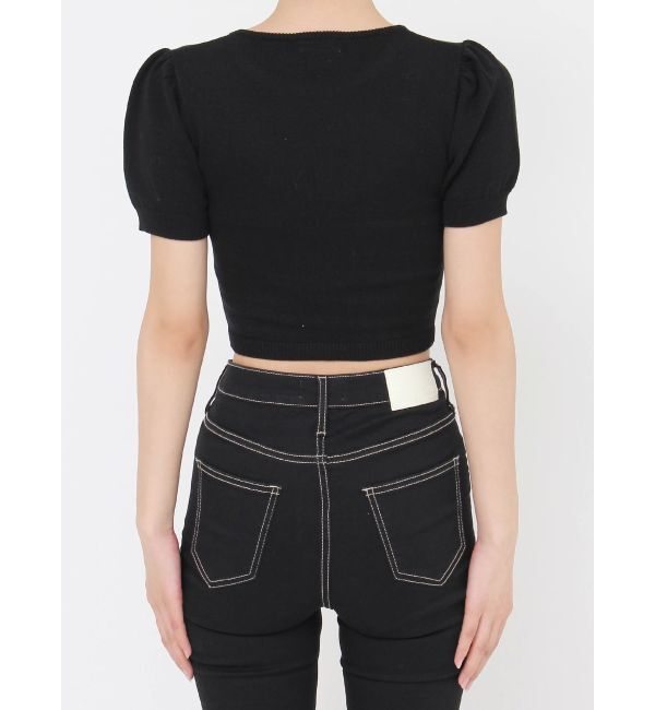 GYDA「Gydaパフスリーブニットトップス」|ニット・セーター|