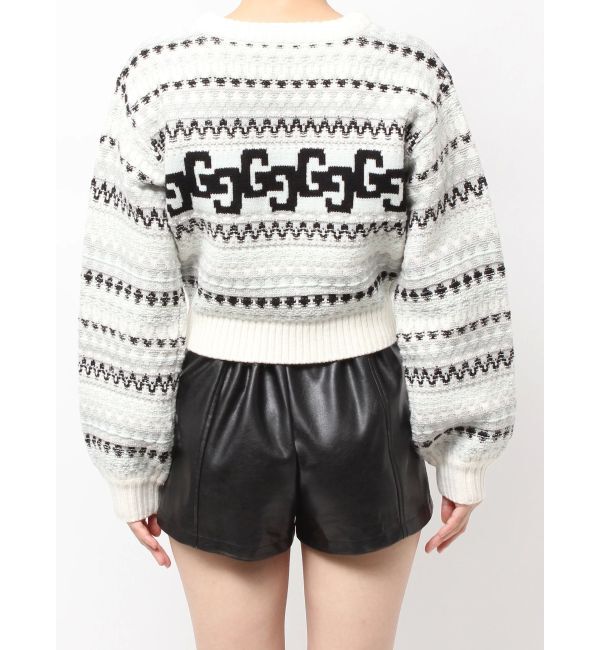 GYDA「GG NORDICショートニットトップス」|ニット・セーター|