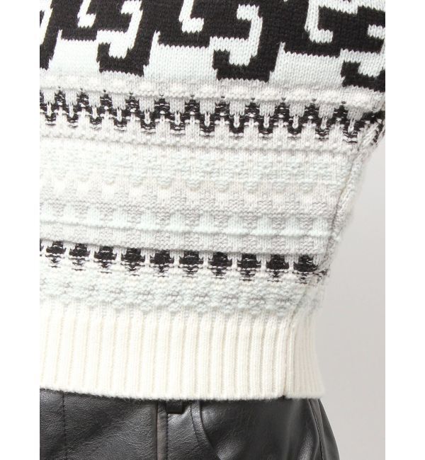 GYDA「GG NORDICショートニットトップス」|ニット・セーター|