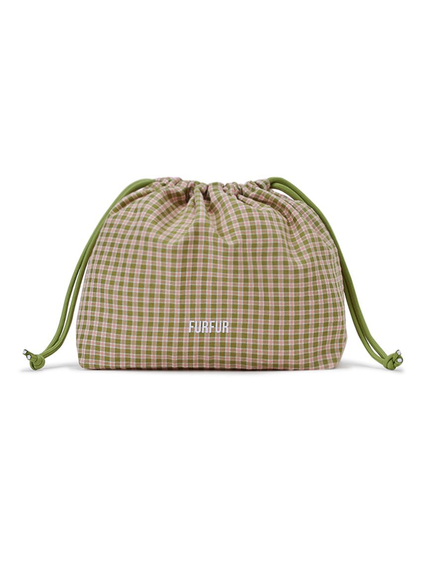 FURFUR「【WEB限定カラー】ロゴプリント巾着ポーチ」|ポーチ|