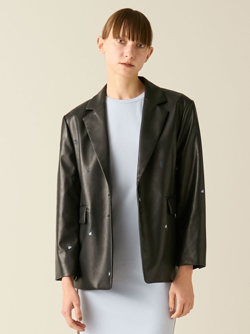 FURFUR「【限定カラー】ローズ刺繍テーラードジャケット」|テーラードジャケット|