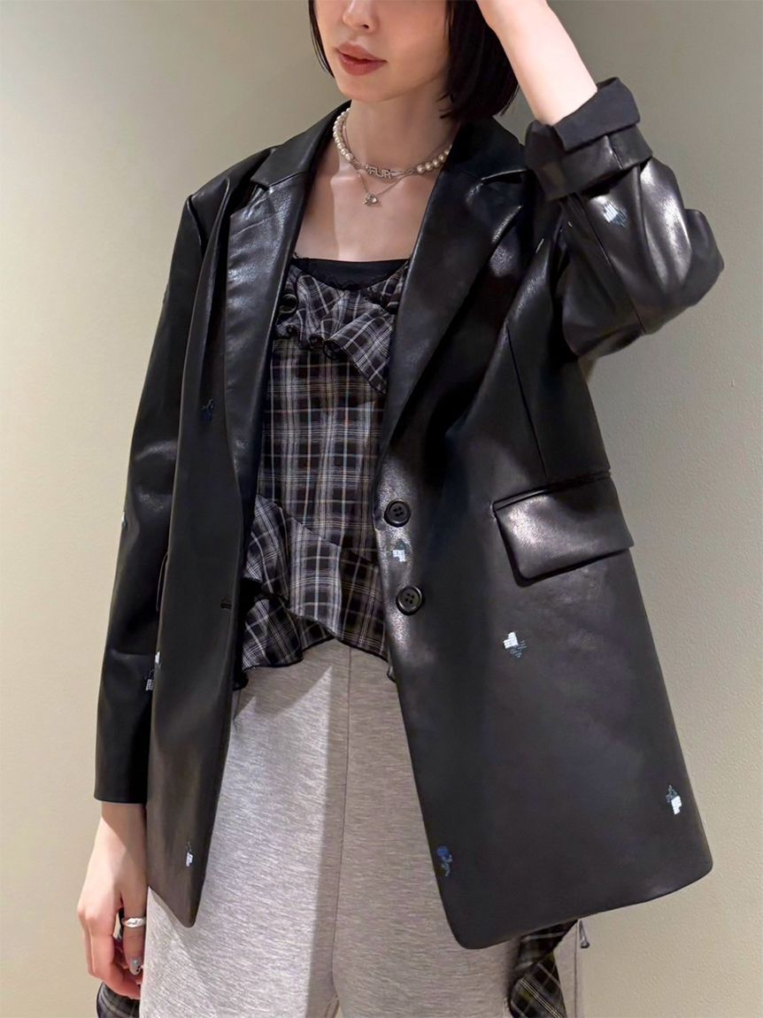 FURFUR「【限定カラー】ローズ刺繍テーラードジャケット」|テーラードジャケット|