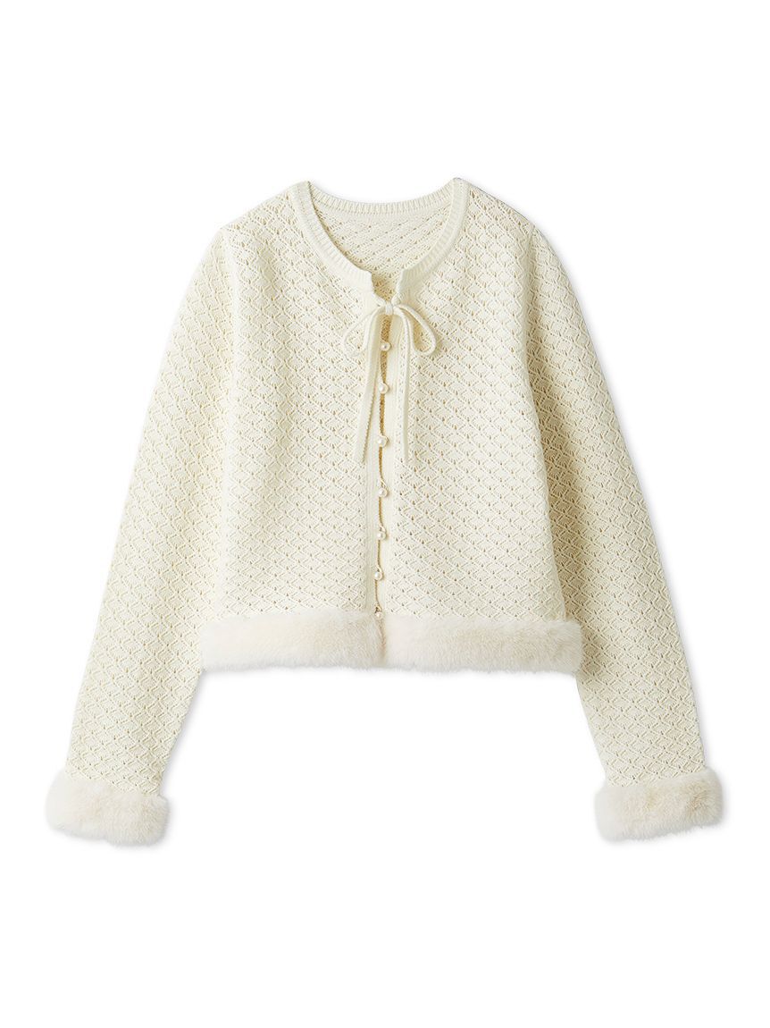 FURFUR「エコファートリムカーディガン」|カーディガン|