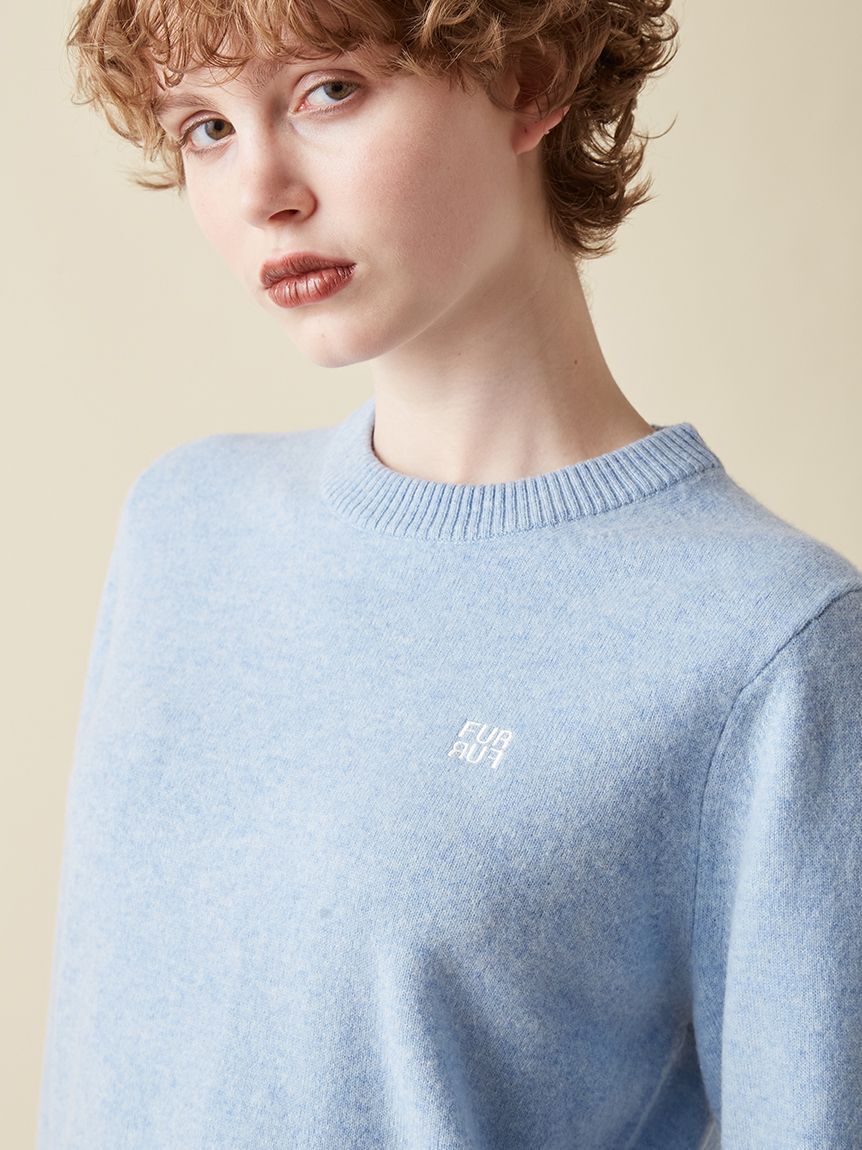 FURFUR「ロゴ刺繍クルーネックセーター」|ニット・セーター|