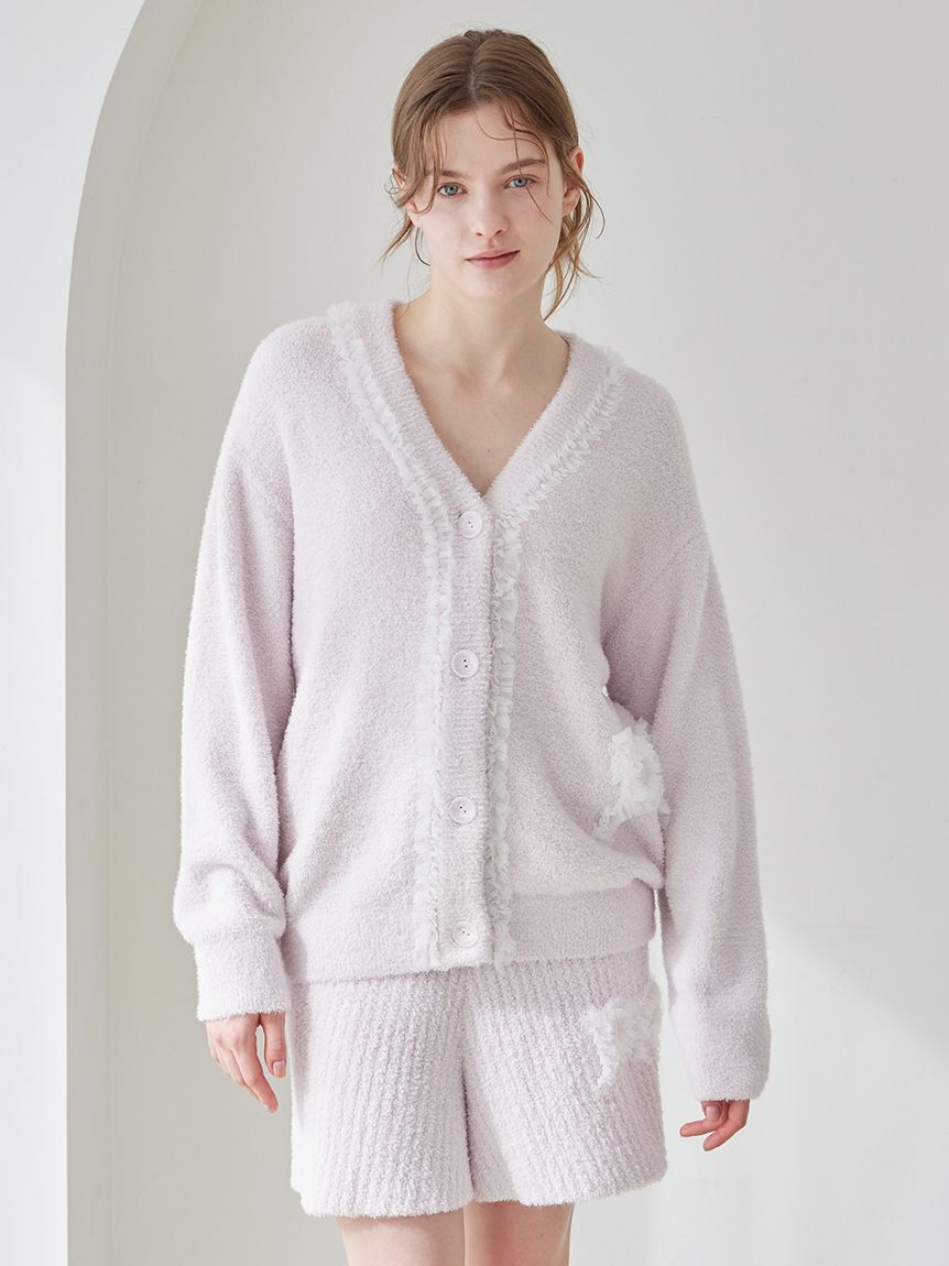gelato pique「フリルロゴカーディガン」|ルームウェア|