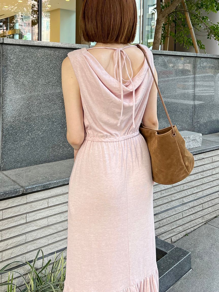 SNIDEL「【WEB限定カラーあり】ドレープネックカットワンピース」|ワンピース|