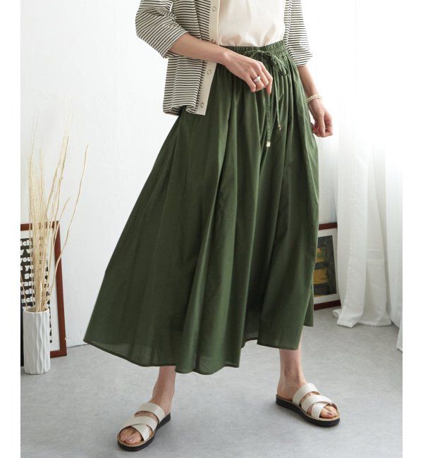 ikka「【雑誌 InRed 6月号掲載】コットンボリュームスカーチョ」|その他|Dkグリーン