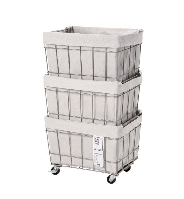 TOKYO DESIGN CHANNEL「BRID スタッキングバスケット 3」|その他|ライトグレイ