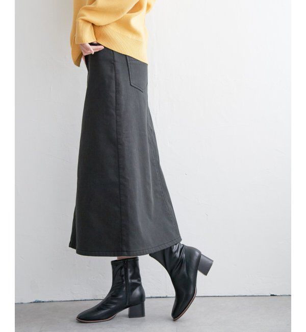 ikka「ボンディングロングスカート」|スカート|