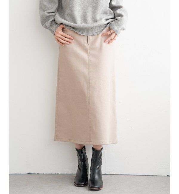 ikka「ボンディングロングスカート」|スカート|