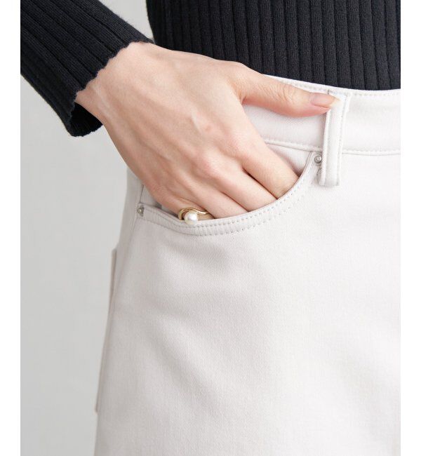 ikka「ボンディングロングスカート」|スカート|