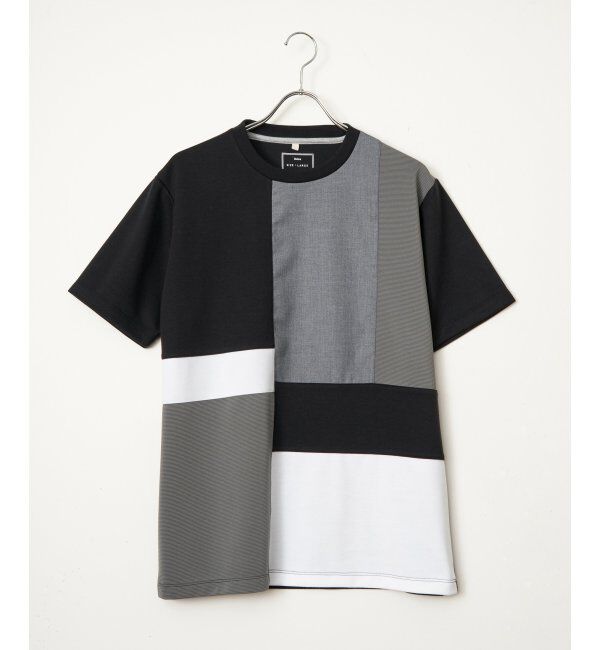 ikka「ブロックス冷感切り替えTシャツ」|Tシャツ・カットソー|ブラック