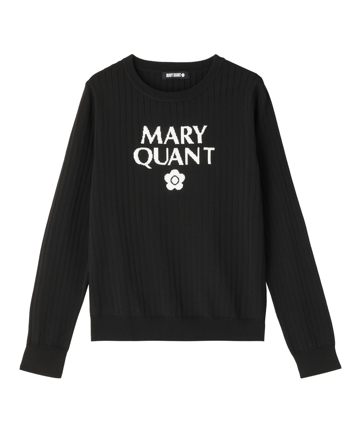 MARY QUANT「ロゴリブニット プルオーバー」|ニット・セーター|ブラック