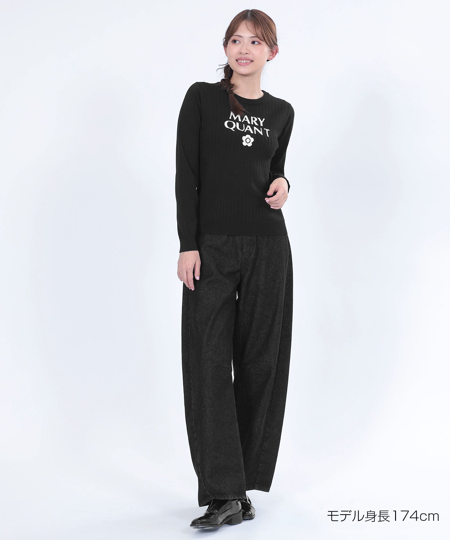 MARY QUANT「ロゴリブニット プルオーバー」|ニット・セーター|